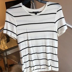 White and black stripped shirt